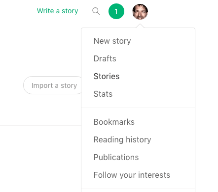 import a story on medium