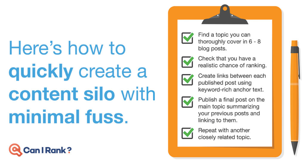 how to create website silo structure checklist