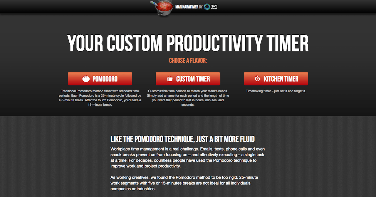 Marinara Timer free productivity tool